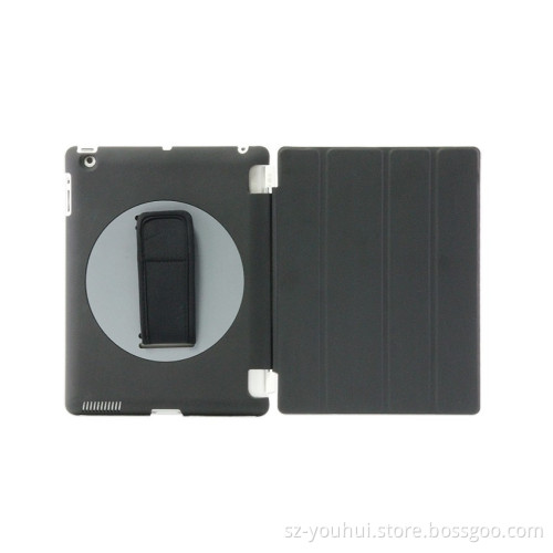 Special design rotating 360 degree handheld plastic case for iPad , for iPad smart case factory outlet